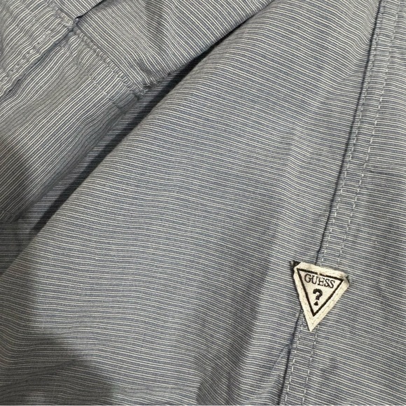 Guess Los Angeles Women’s Sz XS Blue Button Down Shirt Long Sleeve Y2K Classic - Picture 4 of 11